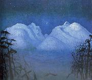 Harald Sohlberg Vinternatt i fjellene Spain oil painting artist